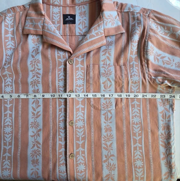 Dusty Rose RIP CURL TOPANGA VERT STRIPE SHIRT - Picture 4 of 10